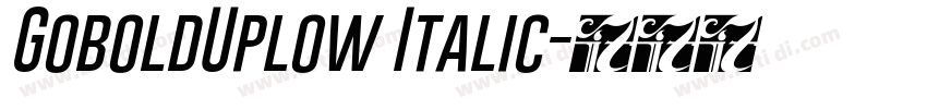 GoboldUplow Italic字体转换